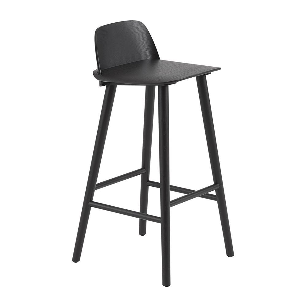 Muuto Nerd Bar Stool Black Designer Furniture From Holloways Of Ludlow