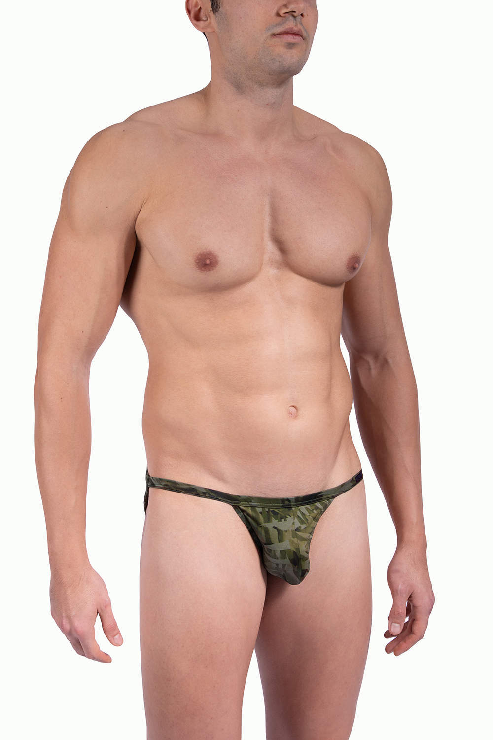 Shop low rise Olaf Benz RED 2304 Rio Tanga men’s underwear brief with open sides and shapely pouch. Fine silky male slips in leafy camouflage. Buy now
