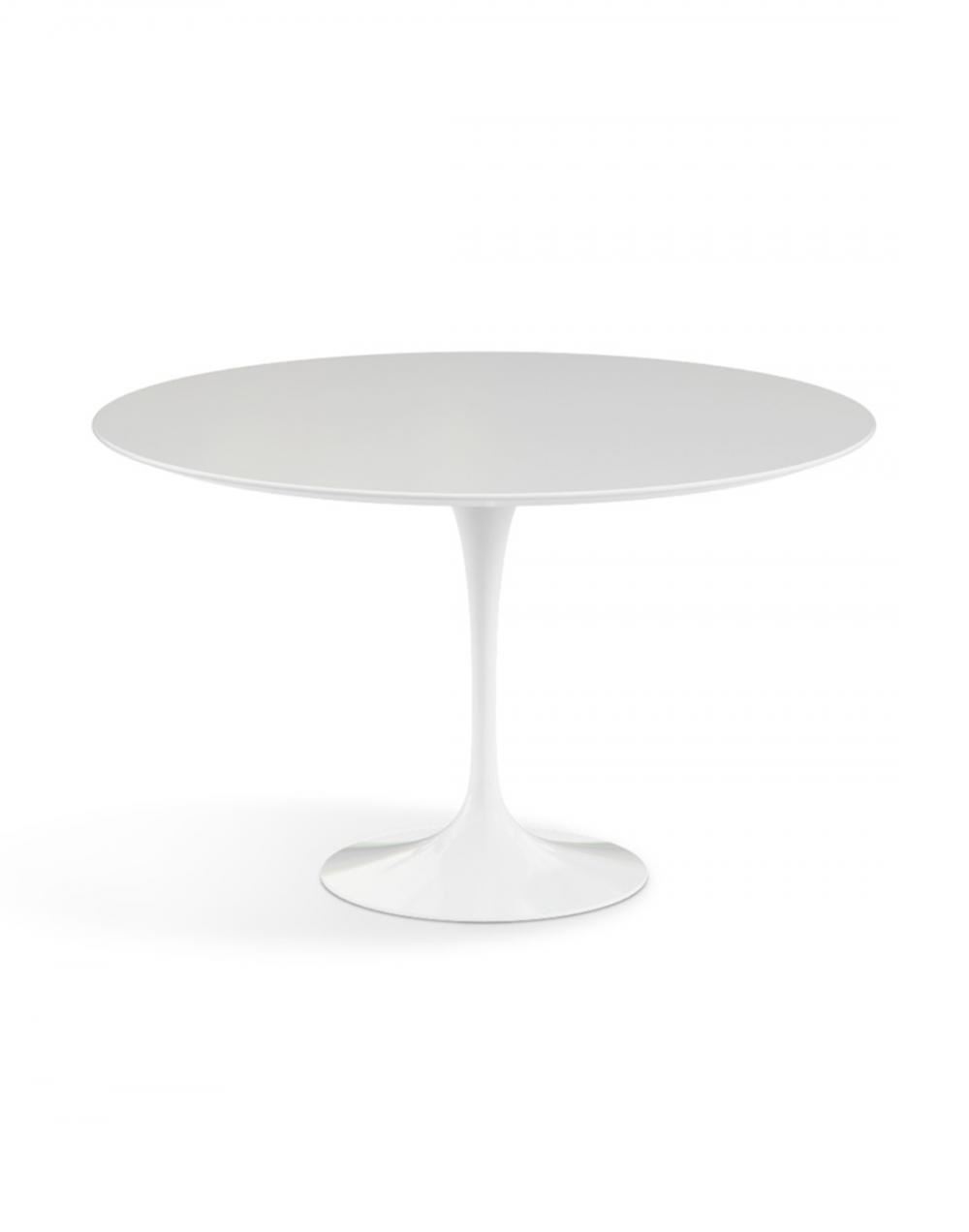 Saarinen Dining Table Round Large White Base Acrylic Stone Top