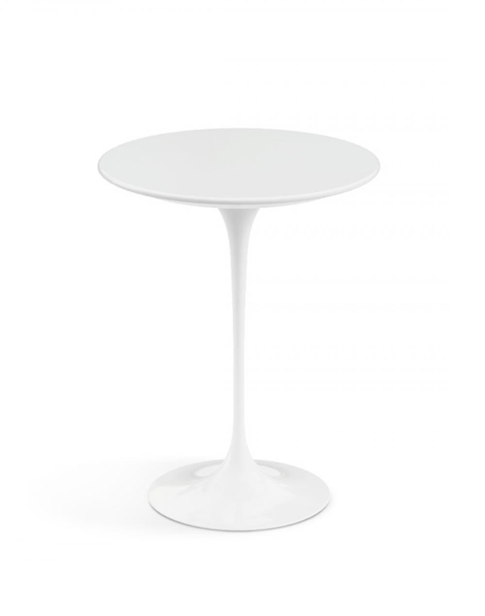 Saarinen Coffee Side Table Small White Base White Laminate Top