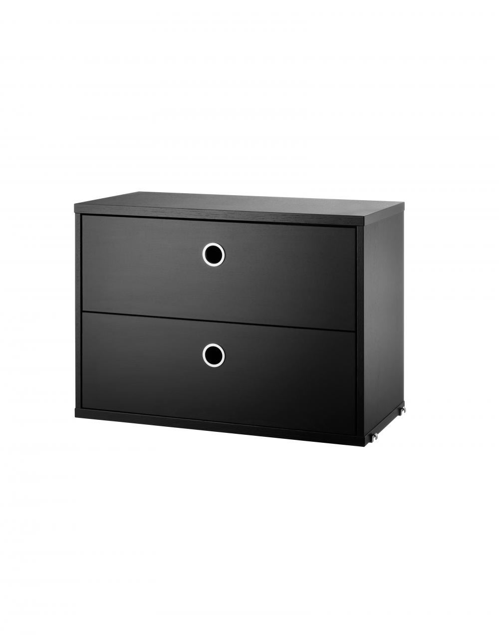 String Chest Of Drawers 58 30 Black Stained Ash
