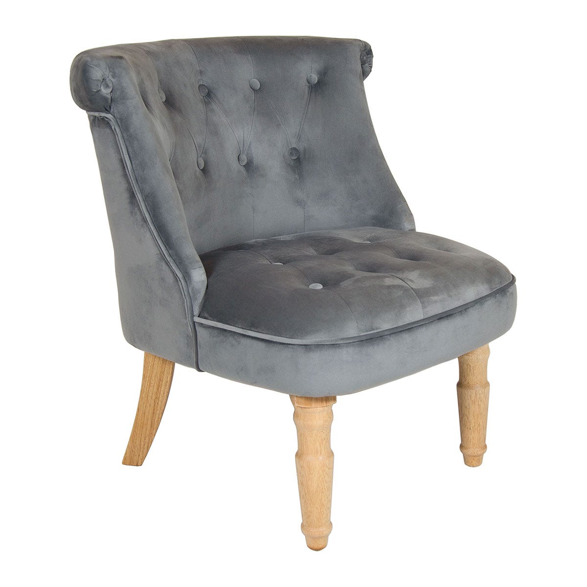 Charles Bentley Toulouse Velvet Occasional Chair Grey