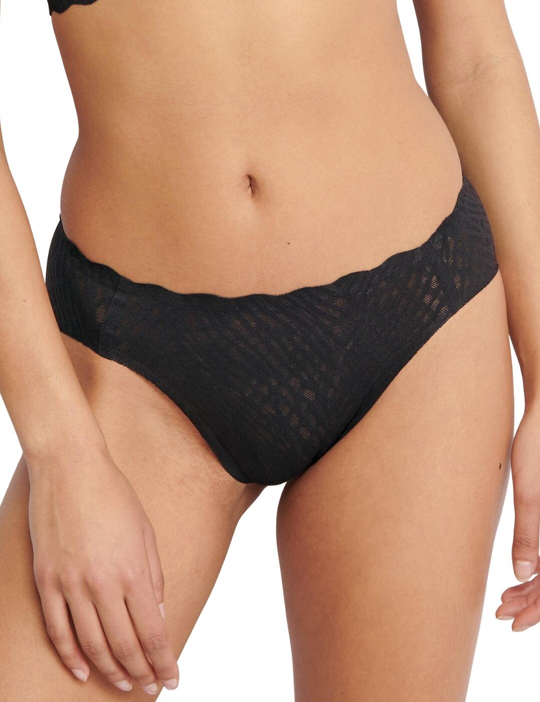 Women's 1 Pack Sloggi Zero Feel Bliss High Leg Briefs Black M