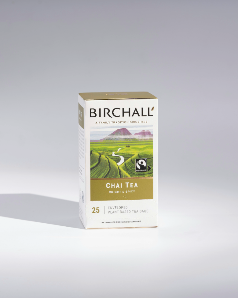 Birchall Chai Tea - 25 Enveloped Plant-Based Tea Bags FT