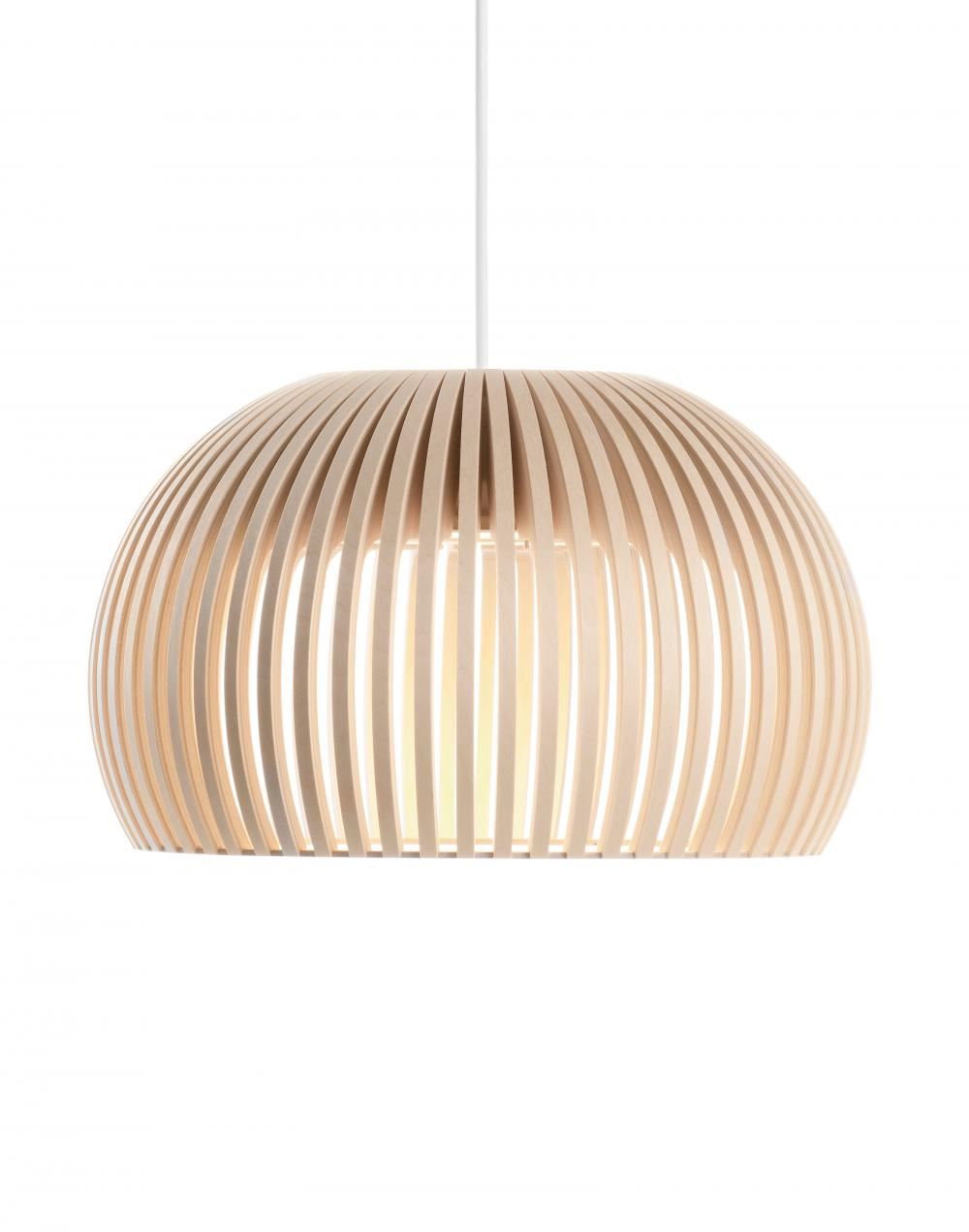 Secto Atto Pendant Natural Birch Light Wood Designer Pendant Lighting