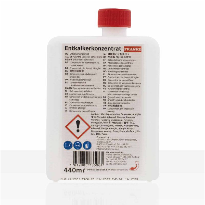 Franke - A300 descale cartridge - 0.4l - Descaler