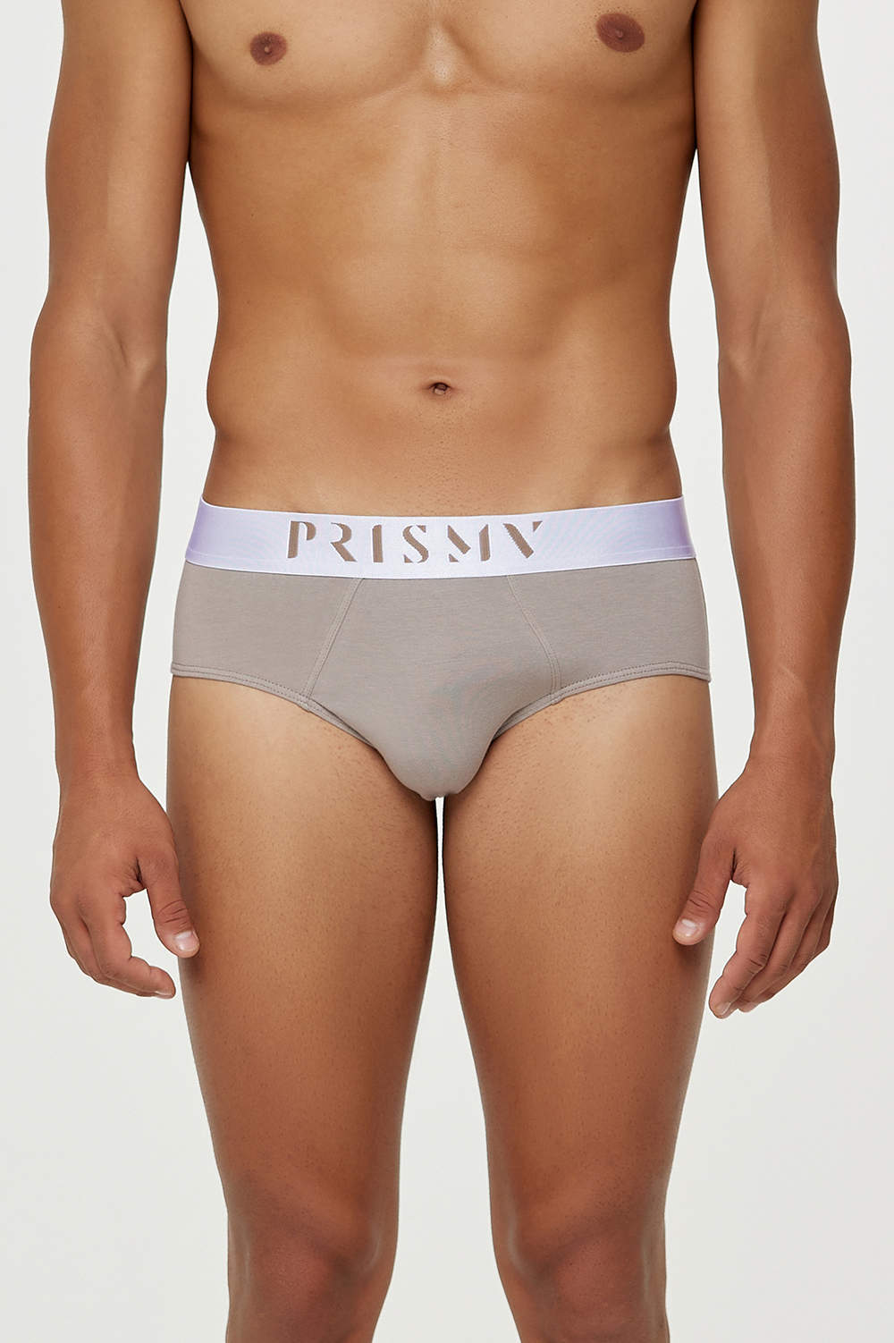 Prisma Core Taupe Classic Brief men’s underwear slips – shop luxury eco-friendly organic cotton male midi underpants. Smooth subtle pouch unlined