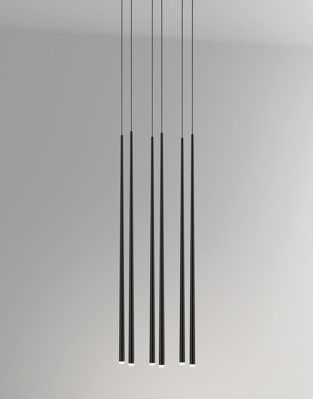 Vibia Slim Pendant 0933 Black Carbon Fiber Designer Pendant Lighting