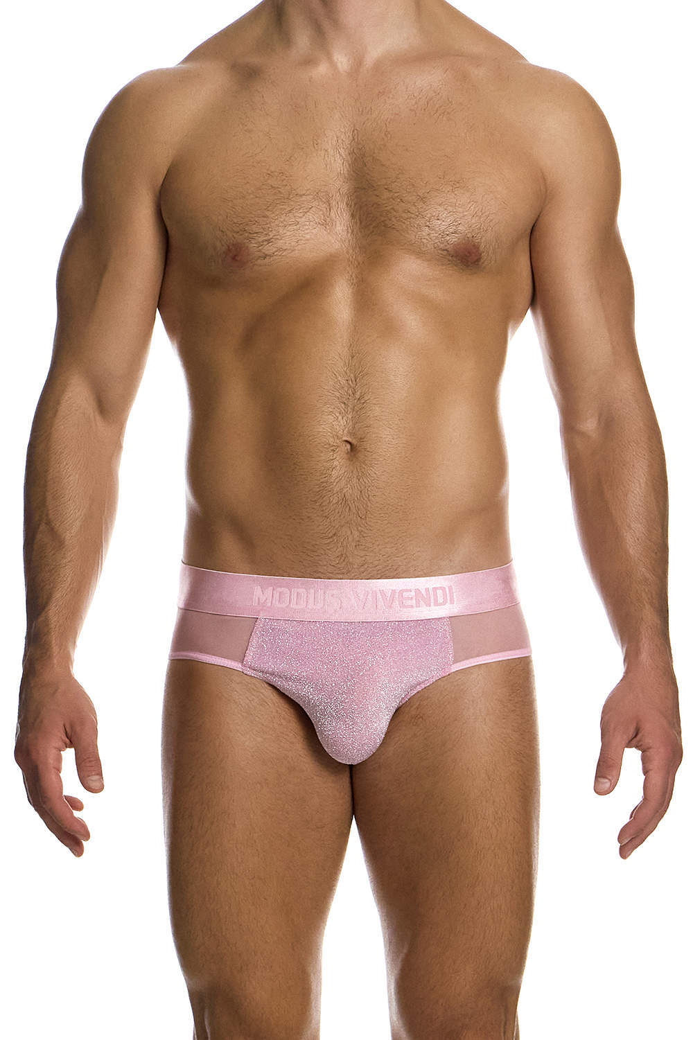 Modus Vivendi Delusion Classic Brief men’s underwear hipster – male midi underpants with a glittering flat front and see through sides. Shop online