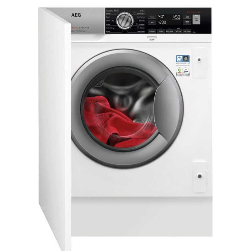 Aeg L7fc8432bi Prosteam Integrated Washing Machine