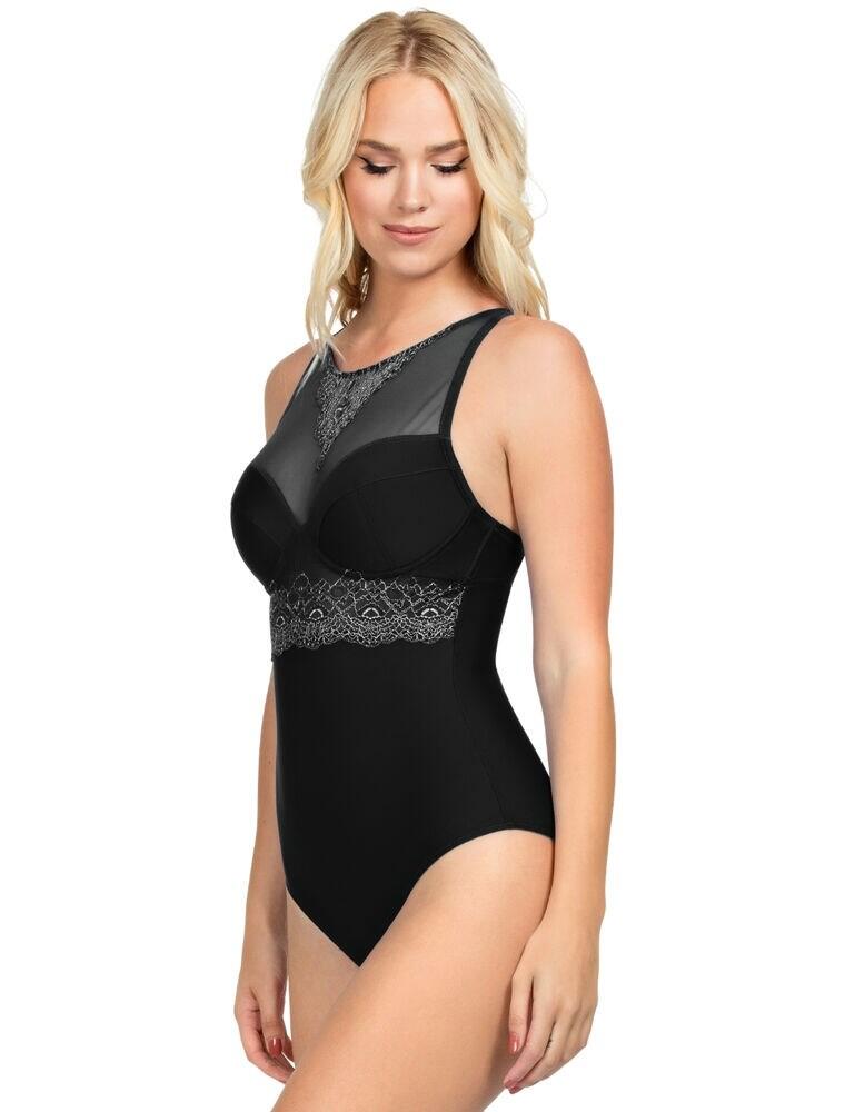 Shapewear just got stylish! This stunning bodysuit from Parfait lingerie is all you need to find that silhouette you've dreamed of. Made from a stretchy nylon fabric, this body will smooth out your figure and flatter your curves. There are separate cups with light padding and an underwire for support and shaping. The silver embroidery finishes this bodysuit with a glamorous touch.  Padded Underwired Silver embroidery Comfy & stretchy Composition - 85% Nylon &pipe; 15% Spandex Listed in UK sizes  47821-87139-1168890 A1497  Shaping Body