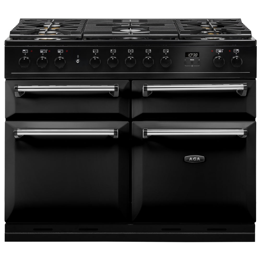 Aga Masterchef Mdx110dfblk Masterchef Deluxe 110cm Dual Fuel Range Cooker 121210 In Black