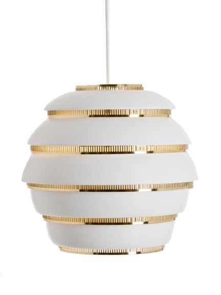 A331 Pendant Polished Brass White Designer Pendant Lighting