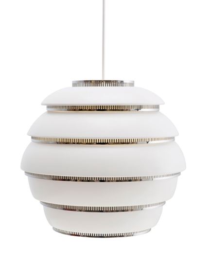 A331 Pendant Polished Chrome White Designer Pendant Lighting