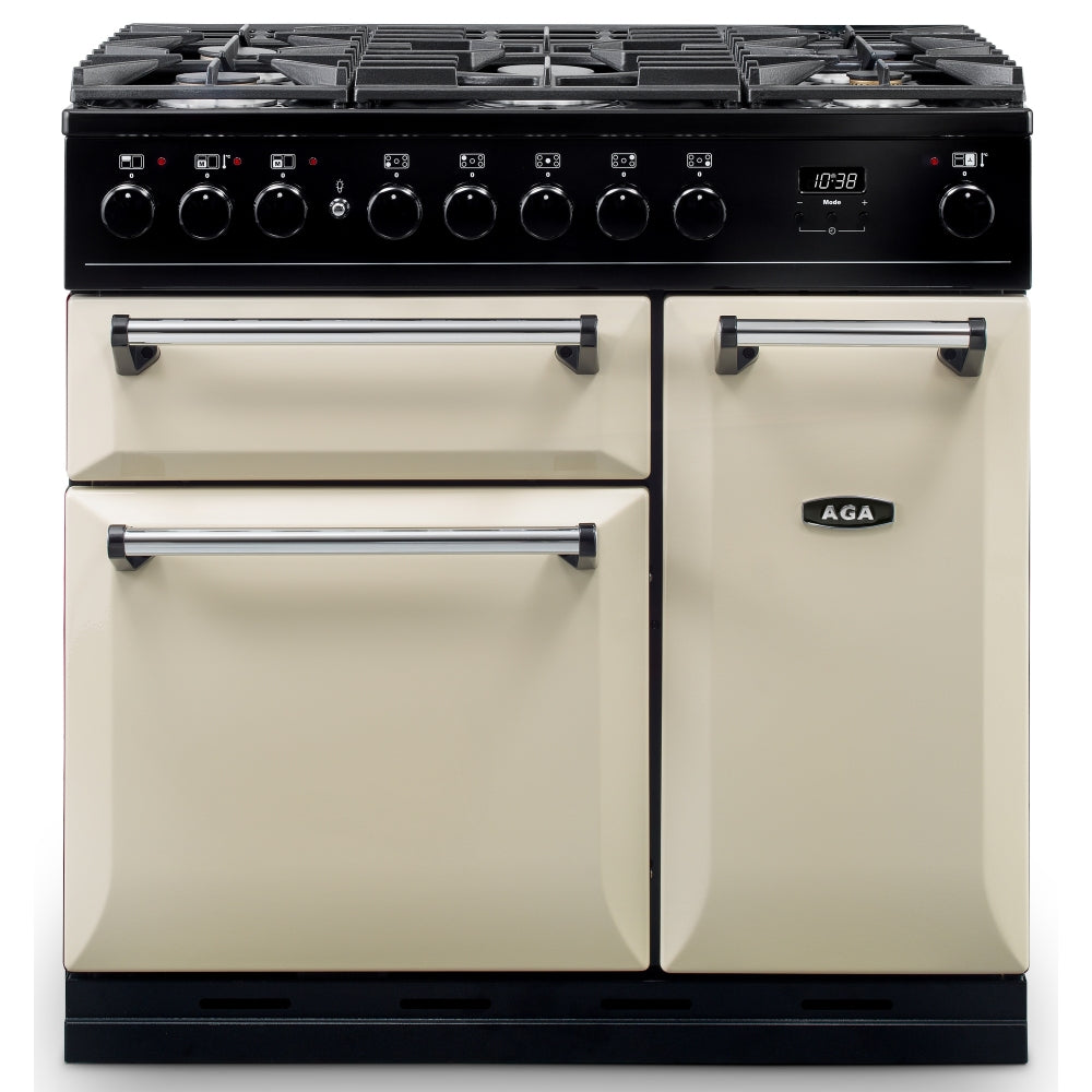 Aga Masterchef Mdx90dfcrm Masterchef Deluxe 90cm Dual Fuel Range Cooker 122210 In Cream