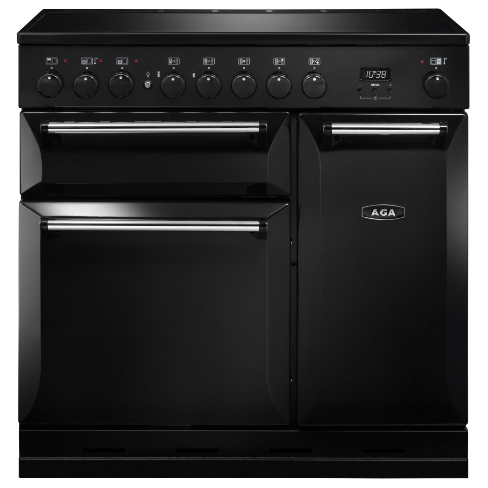 Aga Masterchef Mdx90eiblk Masterchef Deluxe 90cm Induction Range Cooker 121800 In Black