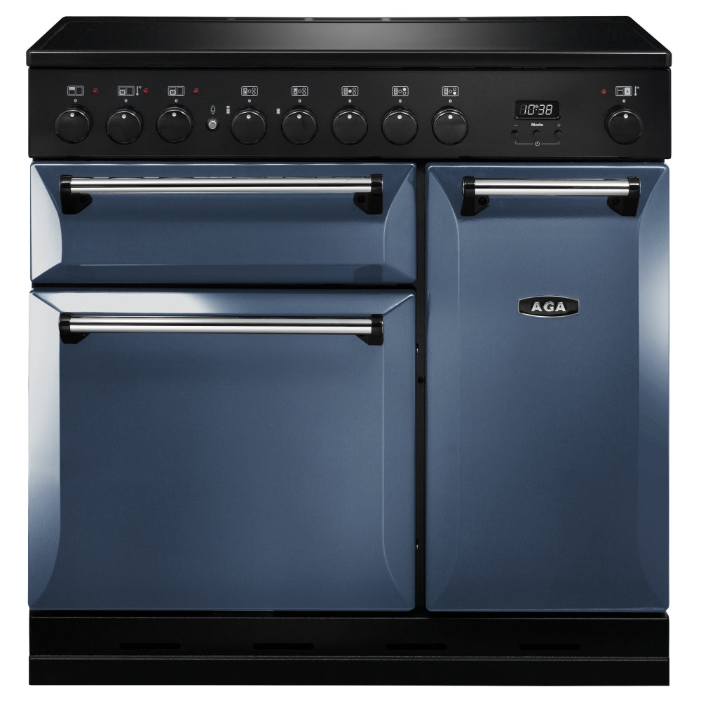 Aga Masterchef Mdx90eidar Masterchef Deluxe 90cm Induction Range Cooker In Dartmouth Blue