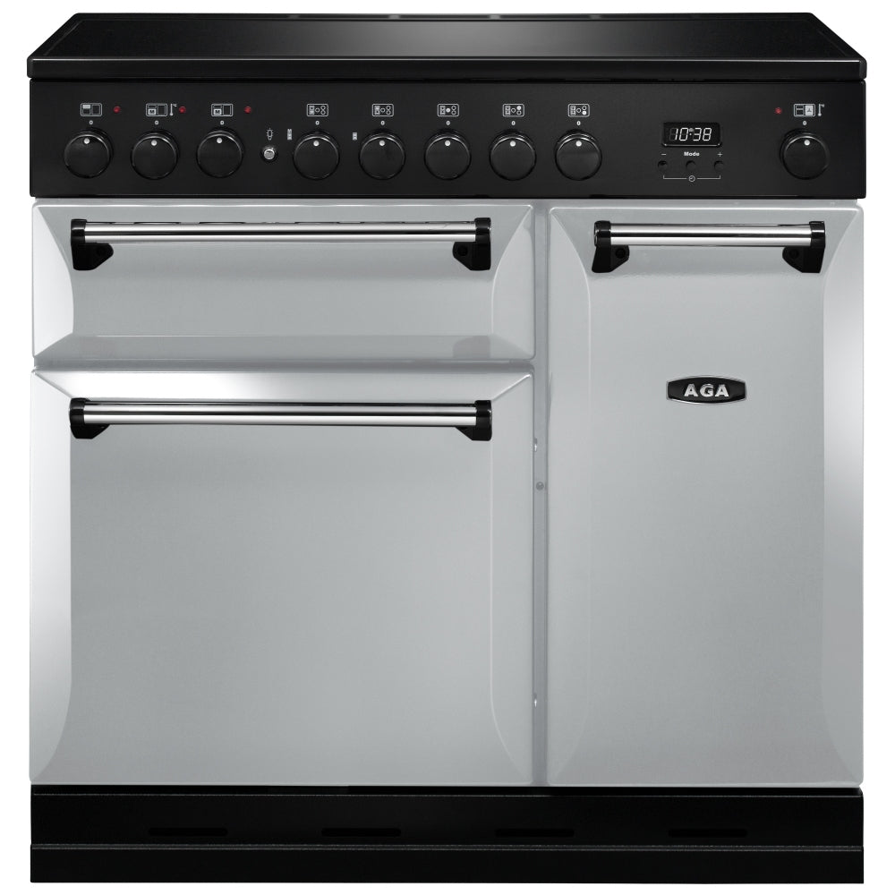 Aga Masterchef Mdx90eipas Masterchef Deluxe 90cm Induction Range Cooker 121830 In Pearl Ashes