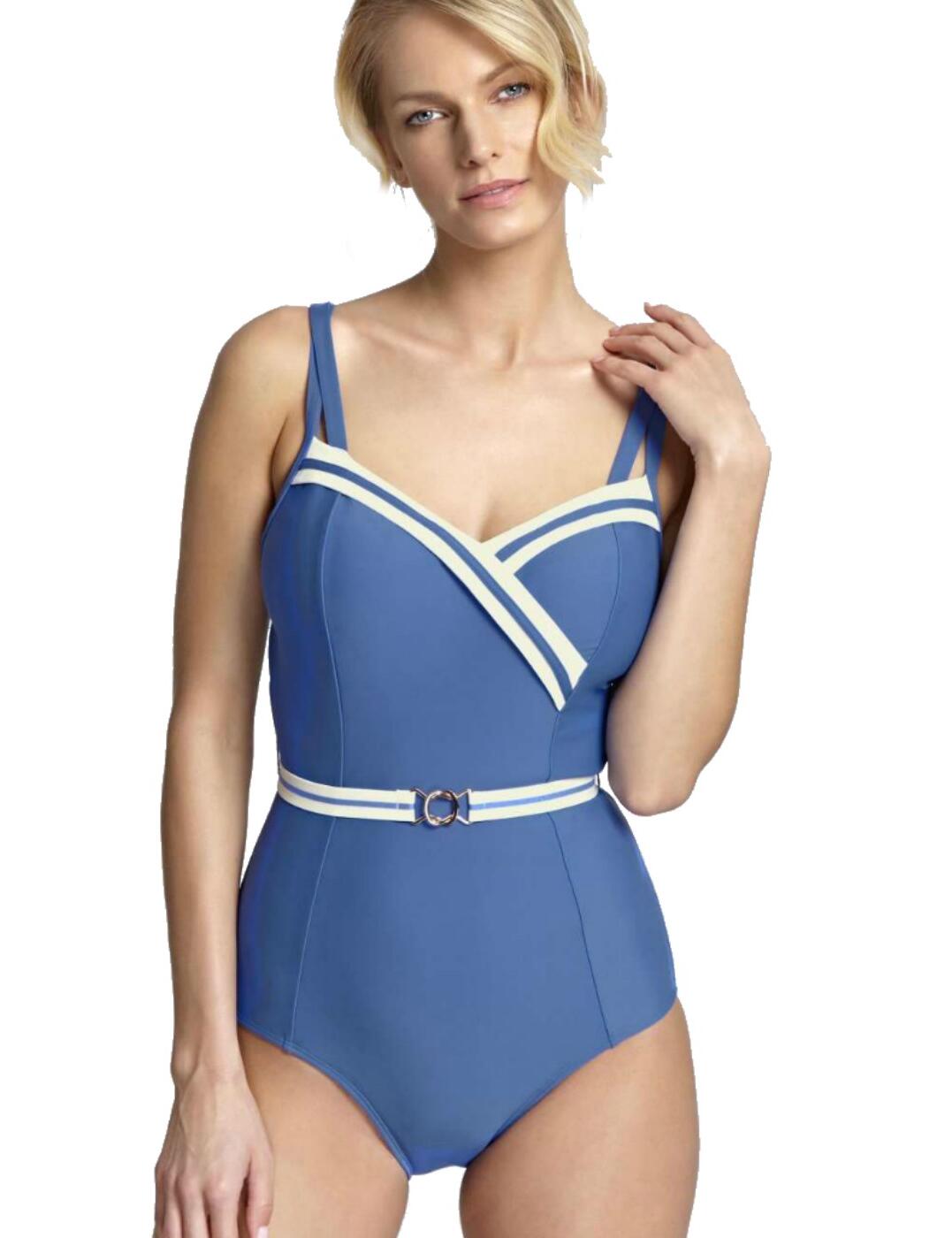 The Panache Portofino Swimsuit is the perfect match for those who want to look great by the pool side. This swimsuit features underwired cups to provide ultimate support and it is non-padded for a natural look. The swimsuit fastens at the rear with a plastic clasp and features adjustable straps for an individual fit. Made from soft and luxurious fabric, this swimsuit offers a comfortable fit and a clean-cut, contemporary style.  Chic and elegant, feminine design Good coverage Comfortable fit Underwired support Non-padded for a natural look Secures at the rear by plastic clasp Adjustable straps Composition:- 83% Polyamide &pipe; 17% Elastane Listed in UK sizes  36616-67075 SW1210 Underwired Swimsuit