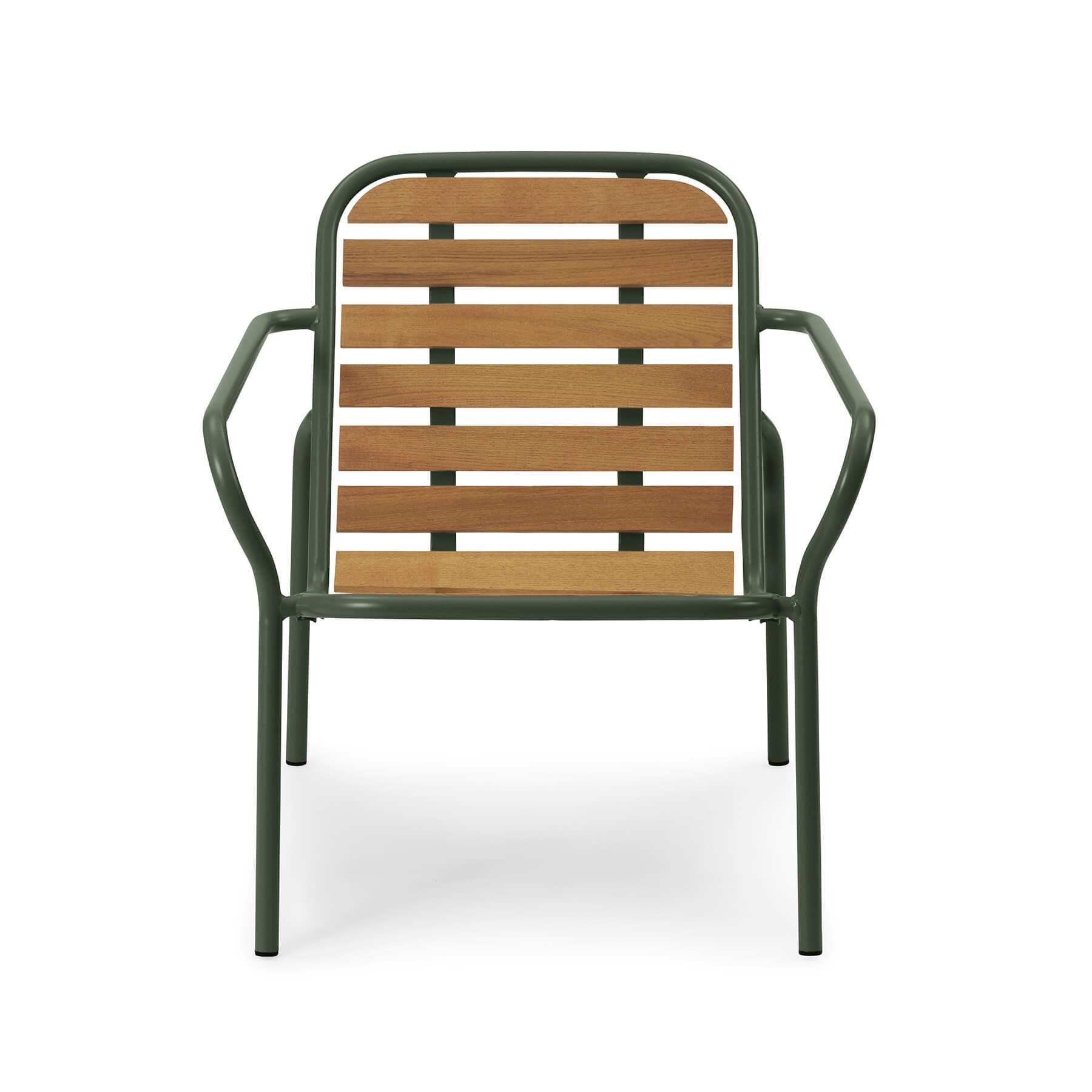 Normann Copenhagen Vig Wooden Garden Lounge Chair Green Designer Furniture From Holloways Of Ludlow