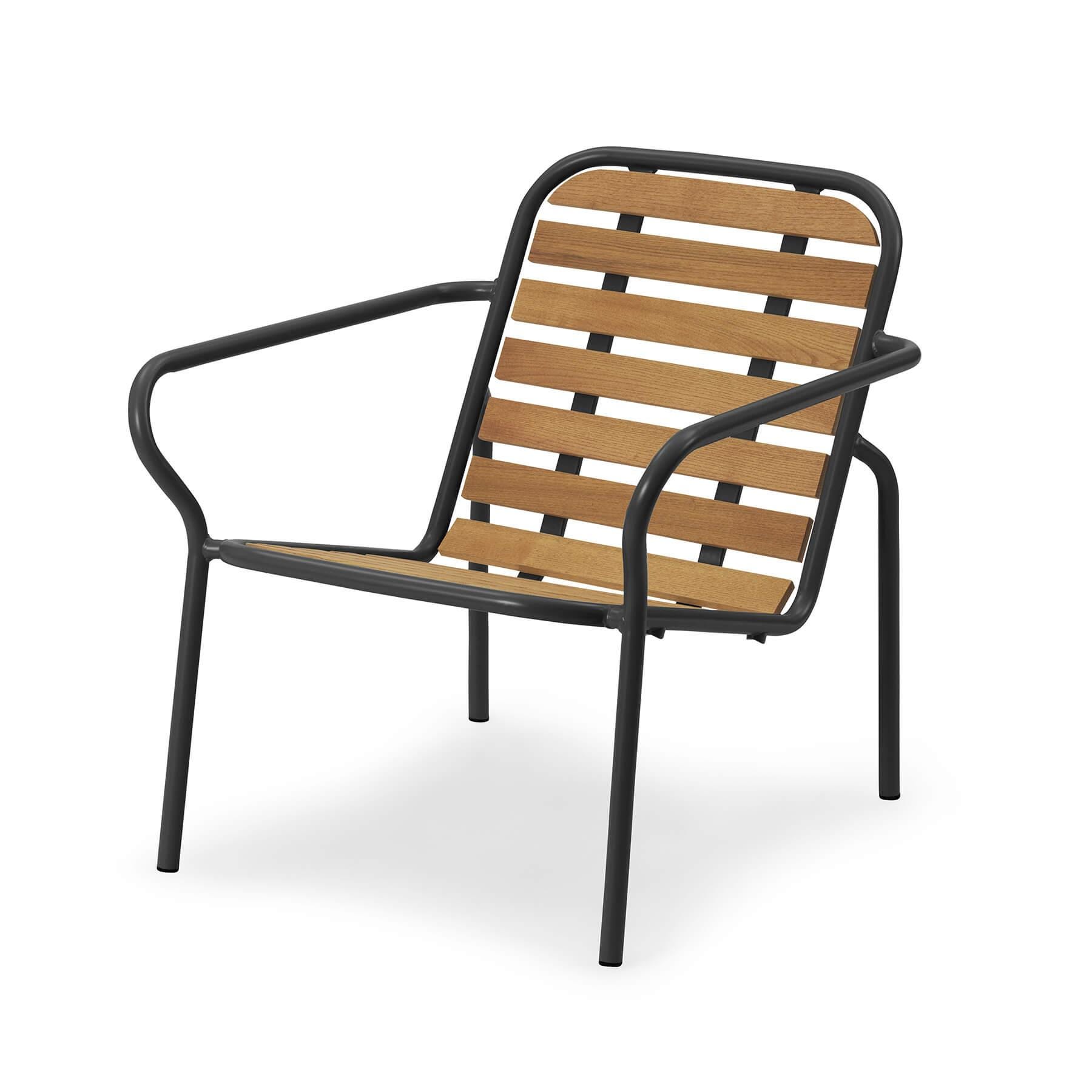Normann Copenhagen Vig Wooden Garden Lounge Chair Black Designer Furniture From Holloways Of Ludlow