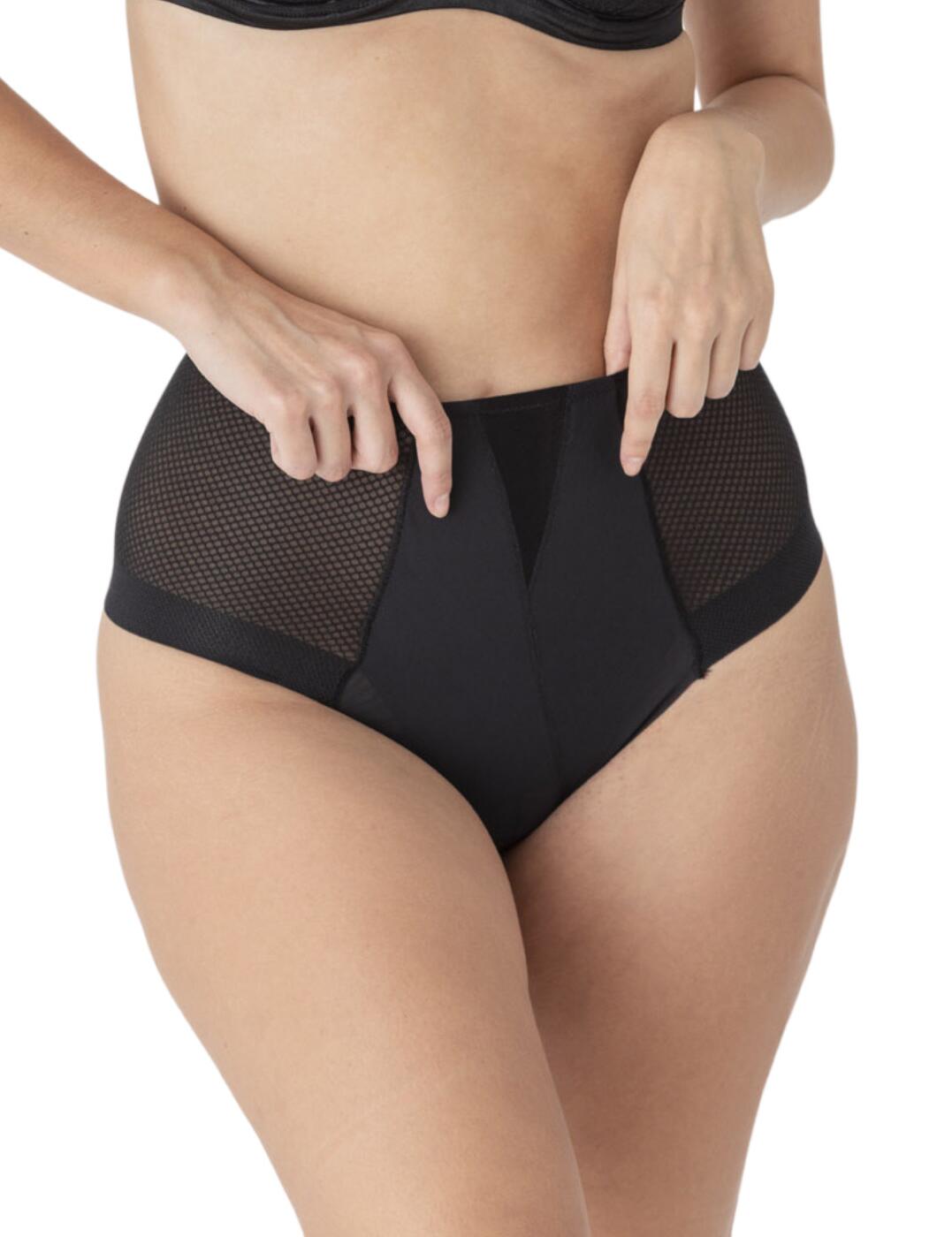 These Silhouette tanga briefs from Maison Lejaby are made especially for those occasions when you want to look your best. These form-fitting briefs are made out of a smooth seamless fabric, and together with the minimal rear coverage serve best with close-fitting outfits. The shaping mesh on the sides and rear is further reinforced on the front with a blocked knit panel, giving you additional tummy support.  Shapes waist, stomach and hips High-waisted Minimal rear coverage Matching co-ordinates available (also works well with Nuage and Nufit ranges) All materials are OEKO-TEX® certified Care: Hand wash Country of origin: Tunisia Composition: 67% Polyamide &pipe; 30% Elastane &pipe; 3% Cotton  Listed in UK sizes  53474-95882-1242354 19855 Shaping brief