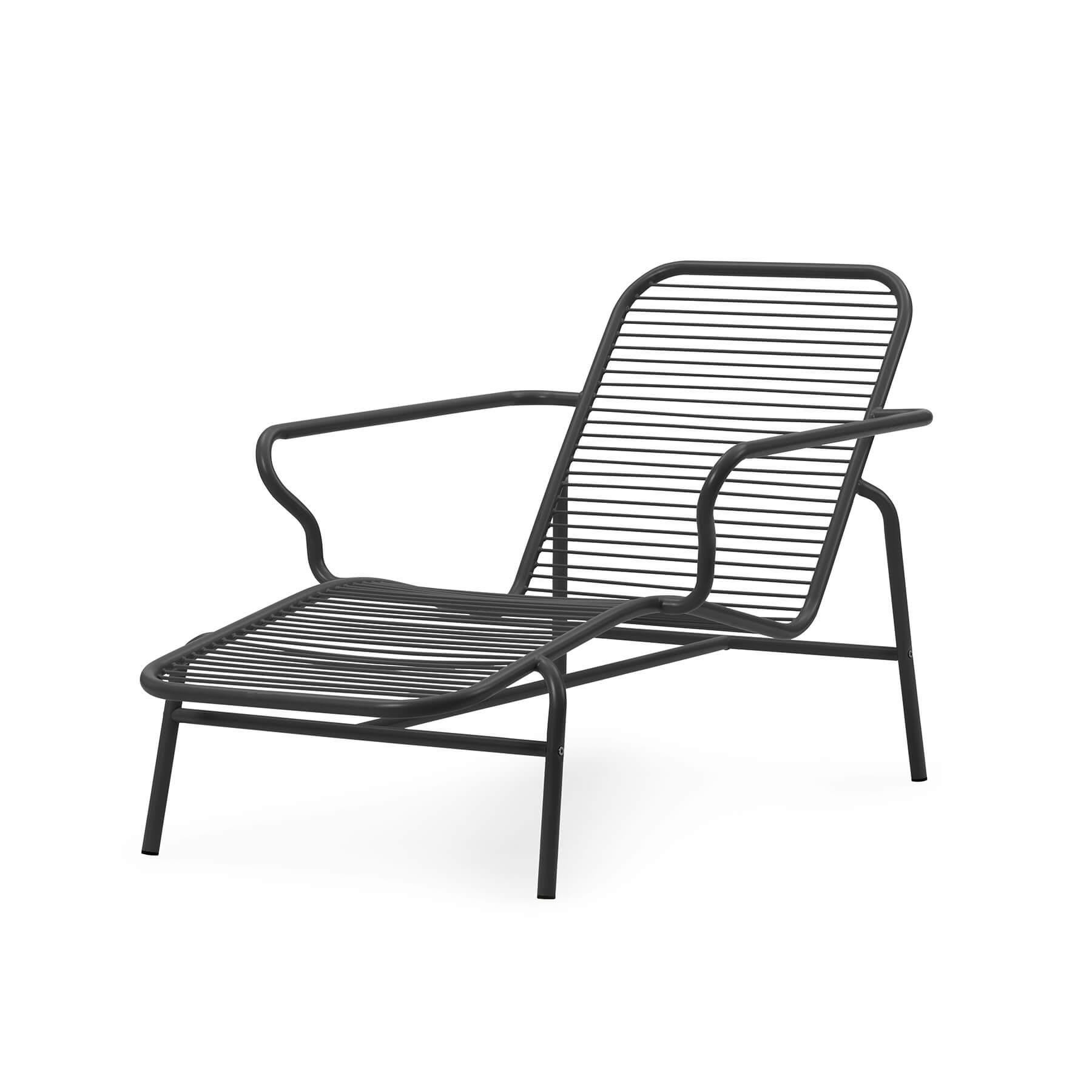 Normann Copenhagen Vig Garden Chaise Lounge Chair Black Designer Furniture From Holloways Of Ludlow