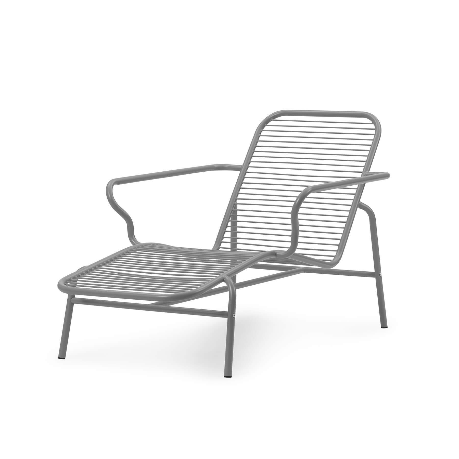 Normann Copenhagen Vig Garden Chaise Lounge Chair Grey Designer Furniture From Holloways Of Ludlow