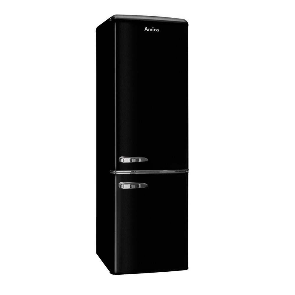 Amica Fkr29653b Retro 55cm Fridge Freezer In Black 3 Only To Clear At This Price