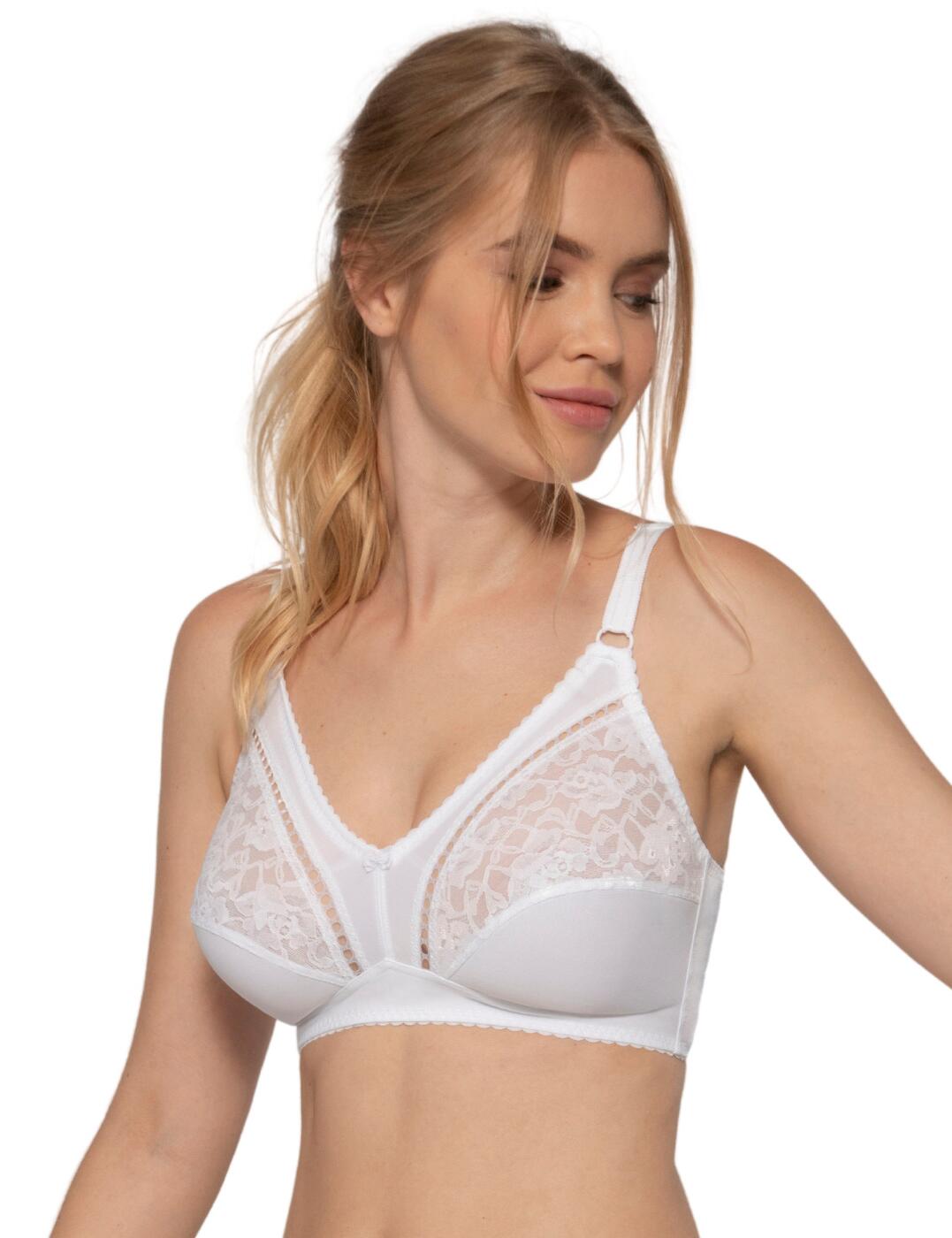 The Dorina Madeline bralette offers the perfect blend of style and comfort, which makes it ideal as your everyday go-to lingerie. Crafted with the curvier bust in mind, it offers full coverage with non-padded cups for a natural feel while the hook and eye closure ensures a snug fit. The U-back wings provide added support to further ensure that you feel comfortable in it. It includes delicate ladder lace trims added to the soft micro fabric; plus, adjustable thick straps for extra security. Whether you are at the office or meeting your friends, Dorina Madeline bralette will take care of all your lingerie needs comfortably!