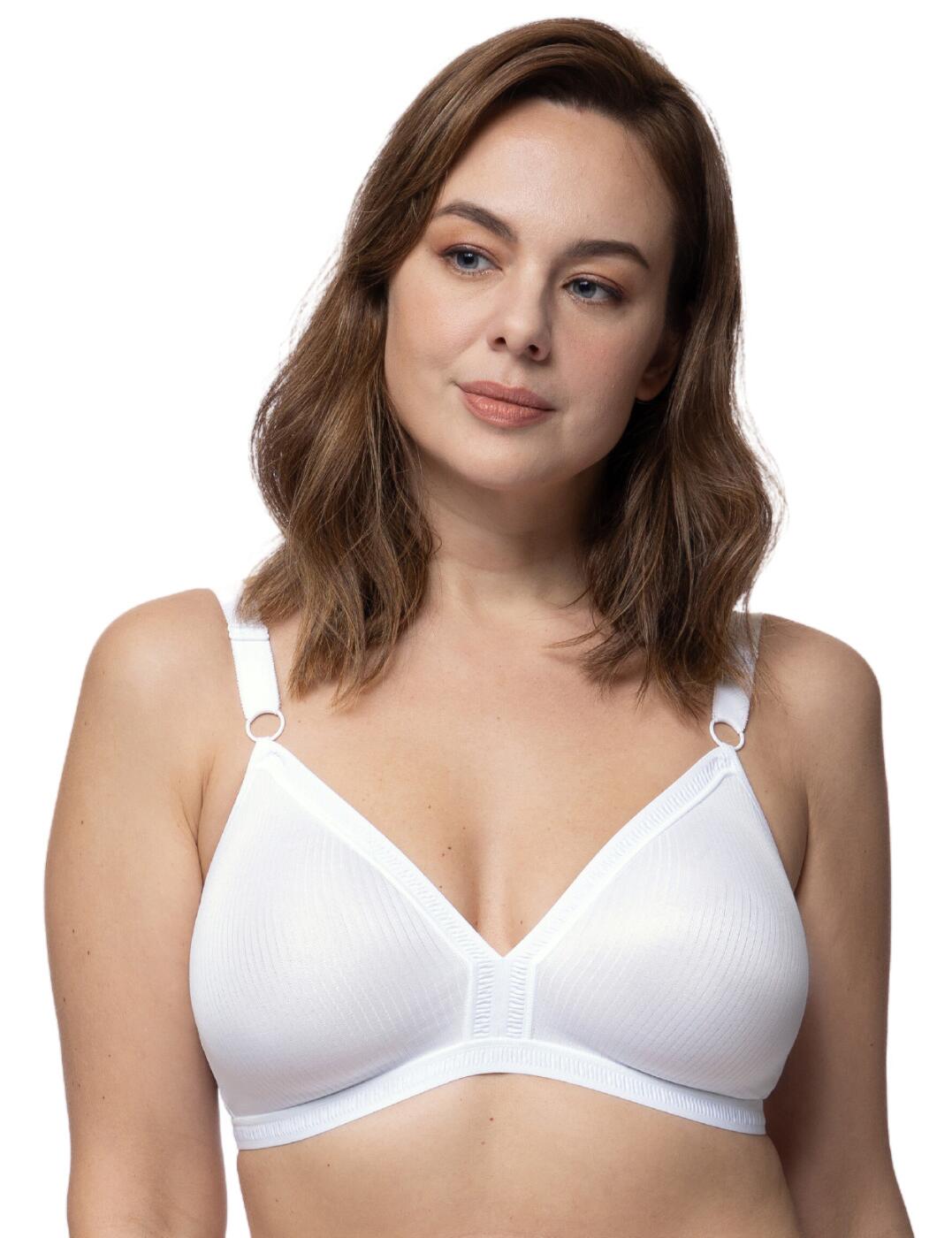 The Dorina Tiffany bralette is a timeless piece for every day. Crafted with an all-over classy striped jersey fabric, this bralette features a comfortable shape with good coverage and a subtle plunging neckline. The wire-free, non-padded moulded cups give you a natural shape without sacrificing comfort, and the soft-feeling fabric ensures you won t even remember you re wearing it. Perfect for women who want classic everyday lingerie, the Dorina Tiffany bralette is a must-have addition to any wardrobe.