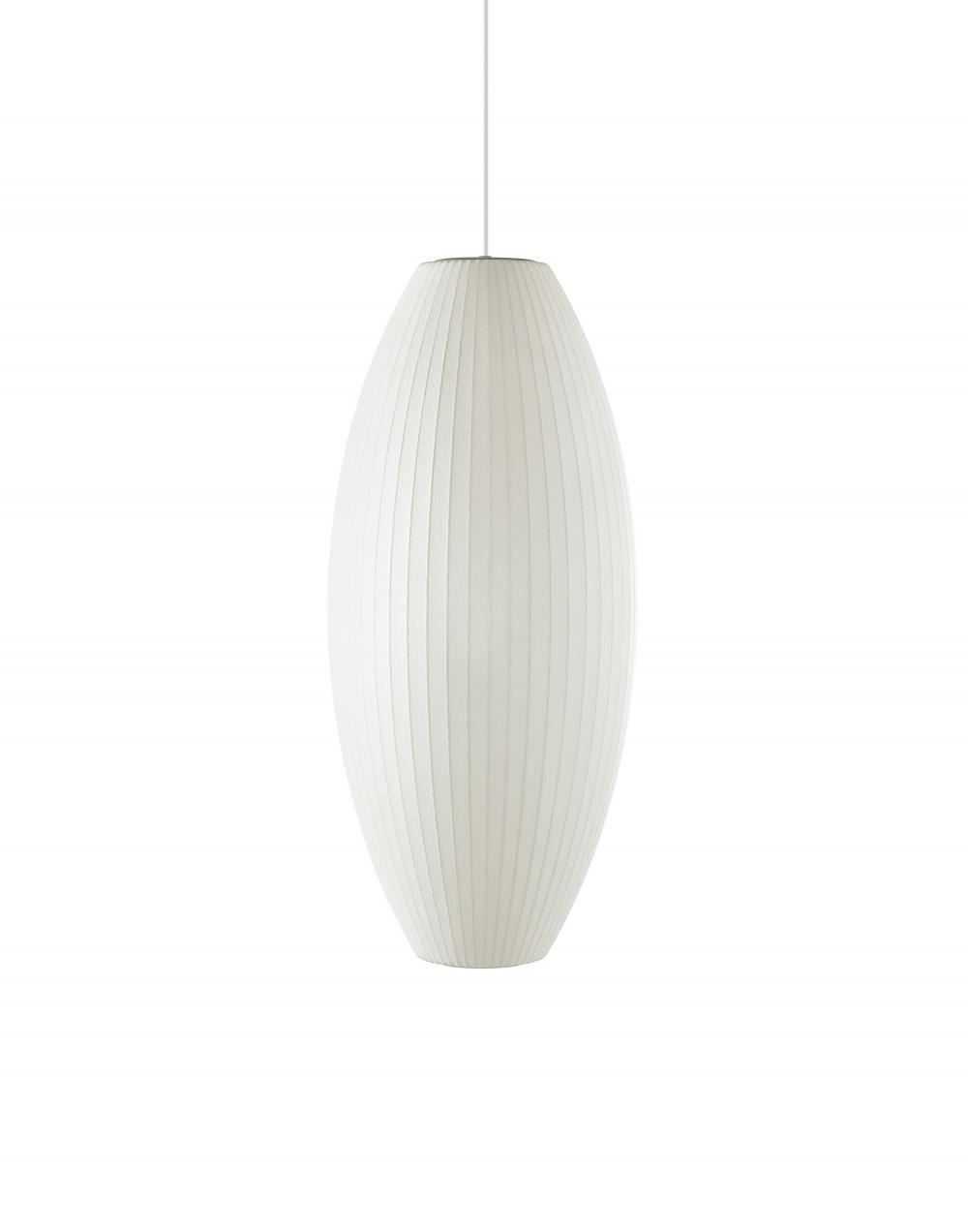 George Nelson Cigar Bubble Pendant Extra Large White Designer Pendant Lighting