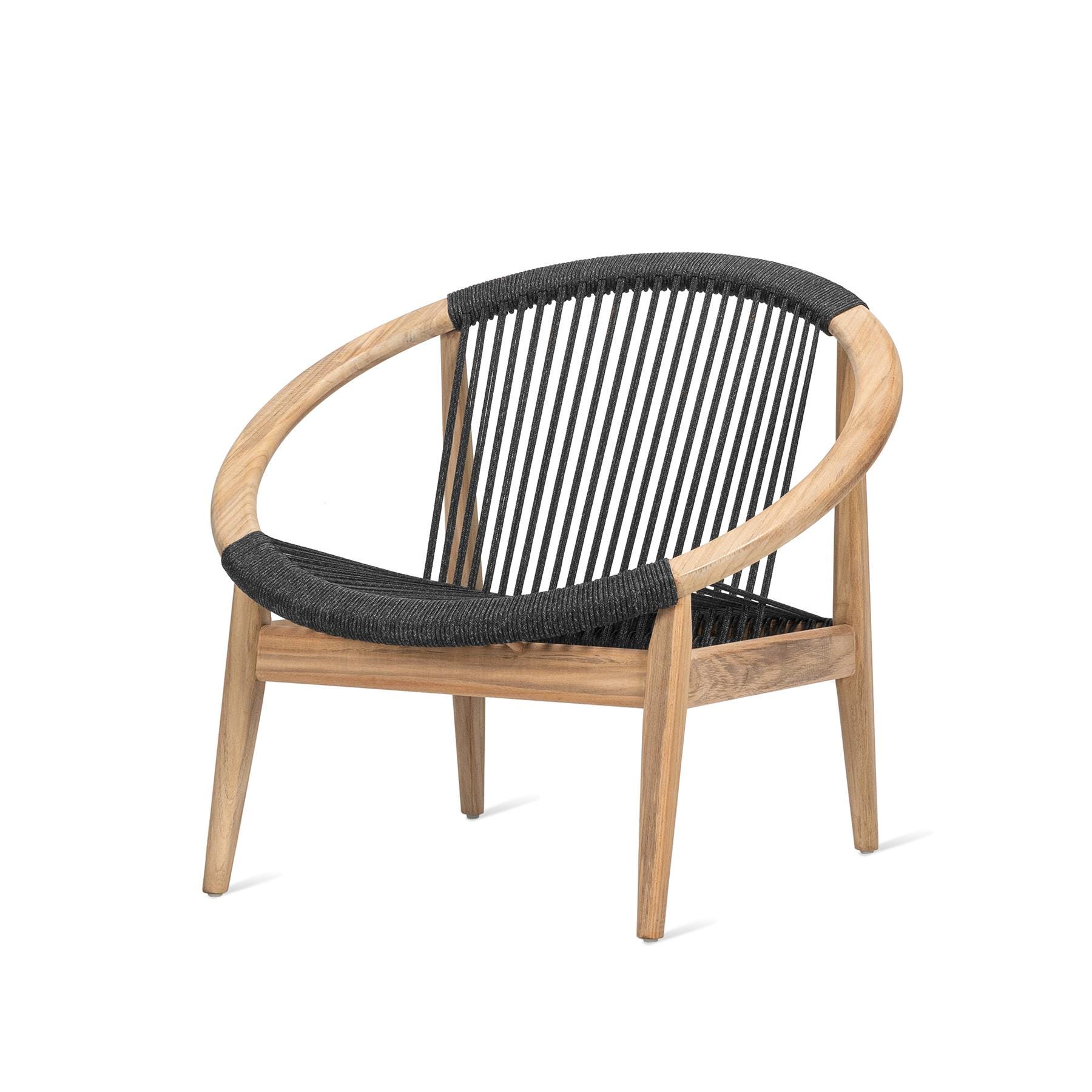 Vincent Sheppard Frida Garden Lounge Chair Anthracite Light Wood Designer Furniture From Holloways Of Ludlow
