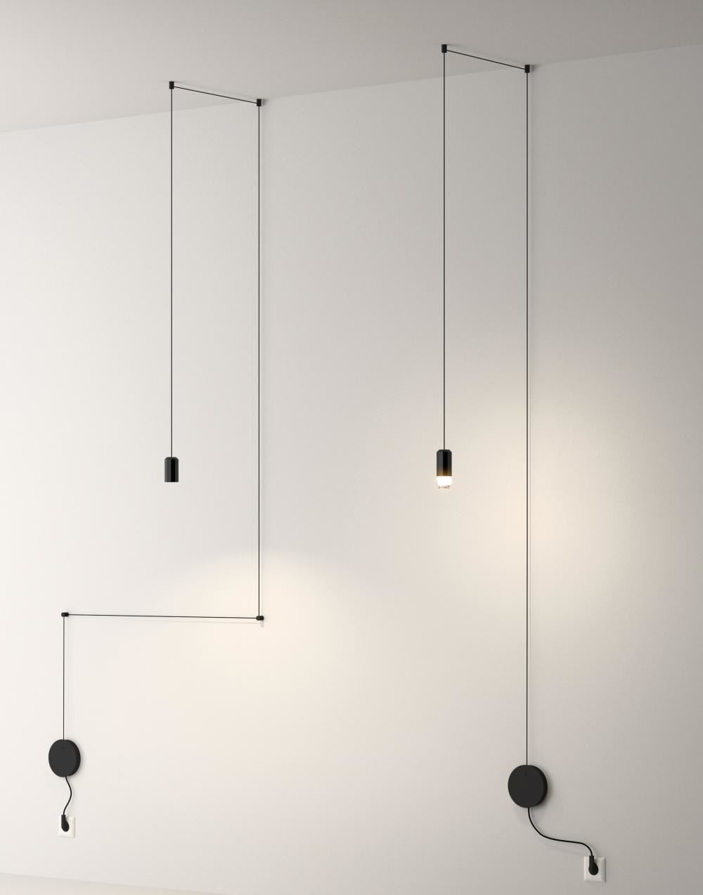 Vibia Wireflow Free Form Pendant 348 Grey Designer Pendant Lighting