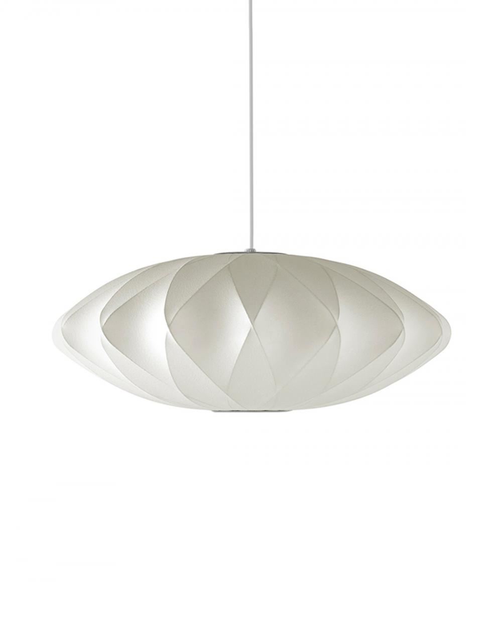 George Nelson Saucer Crisscross Pendant Small White Designer Pendant Lighting