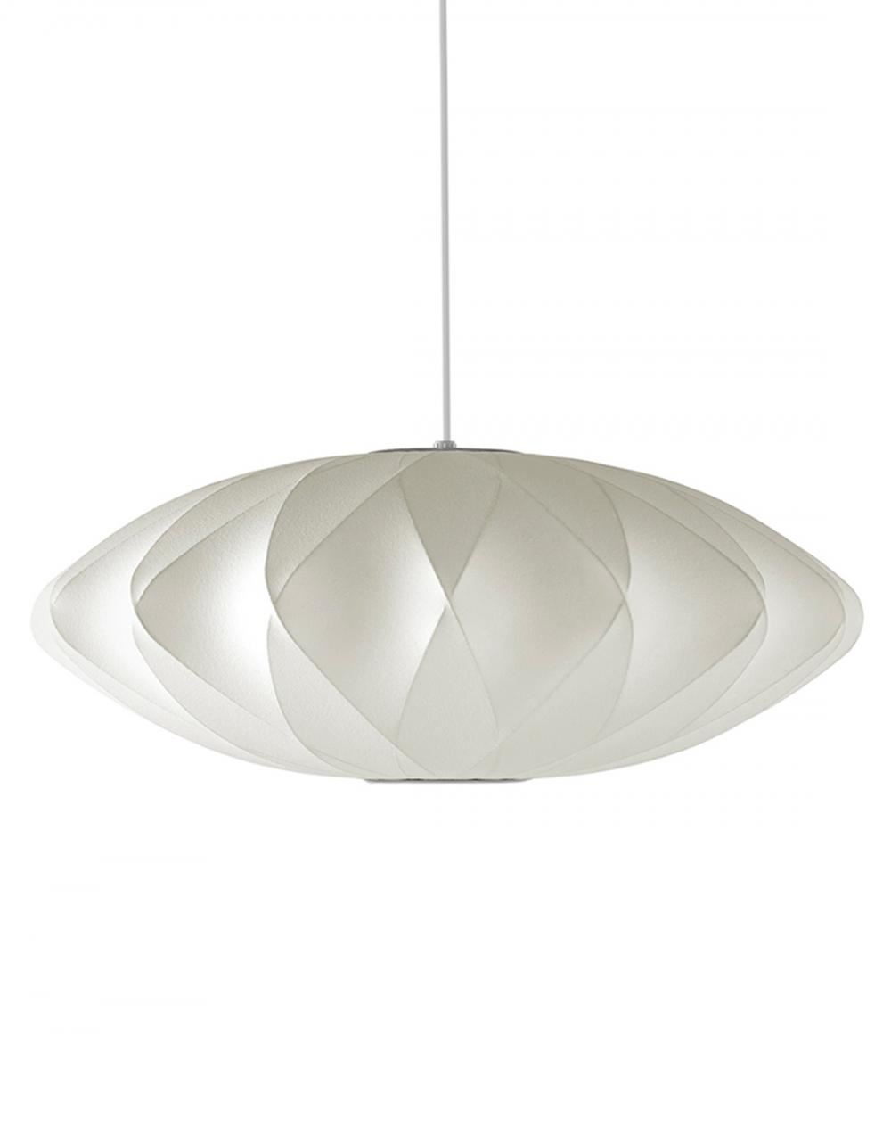 George Nelson Saucer Crisscross Pendant Medium White Designer Pendant Lighting