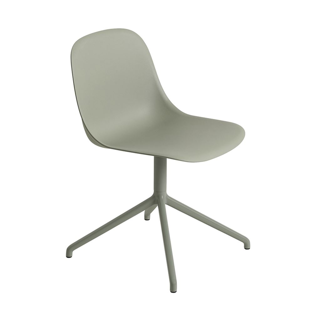 Fiber Side Chair Swivel Base With Return Dusty Green Dusty Green