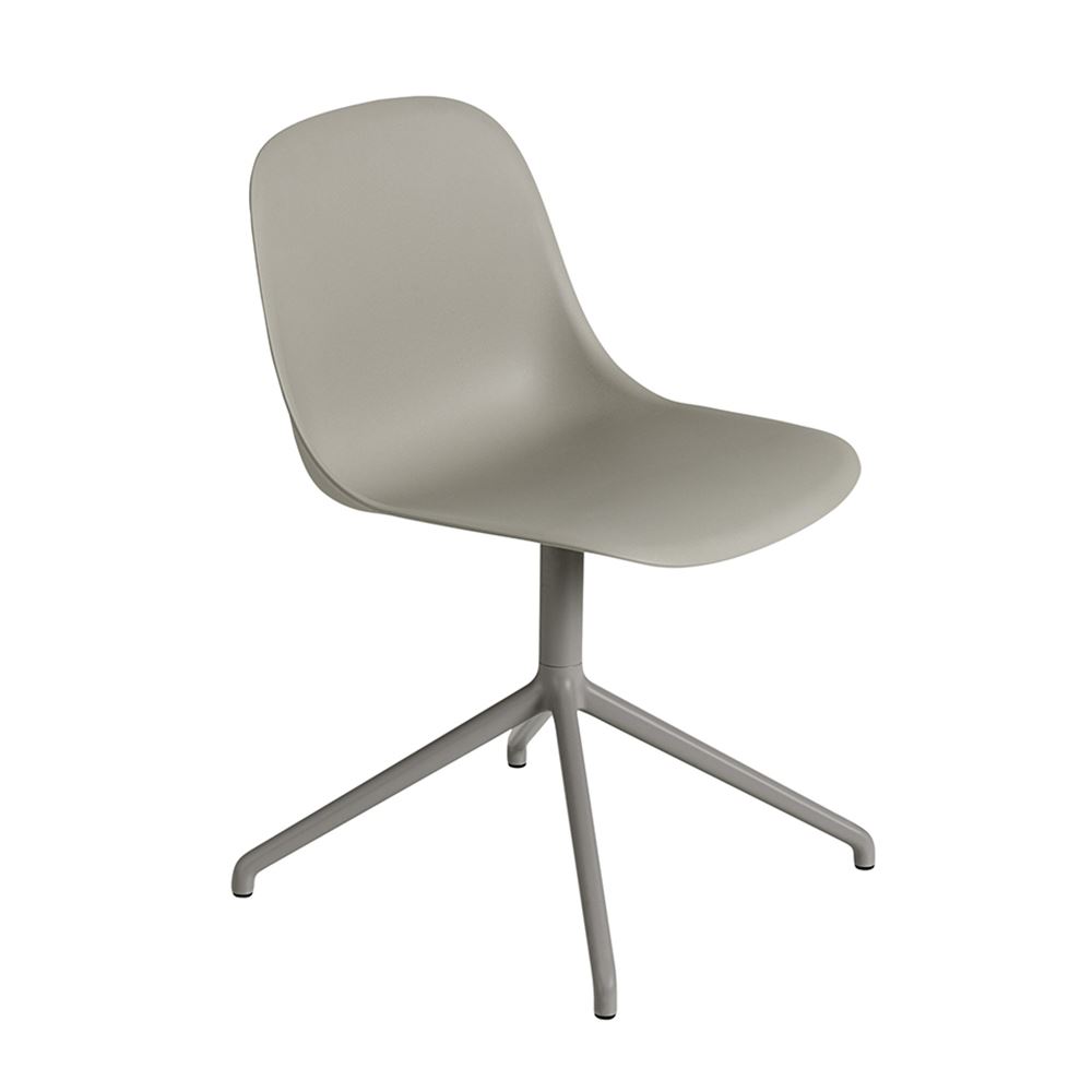 Fiber Side Chair Swivel Base With Return Grey Grey