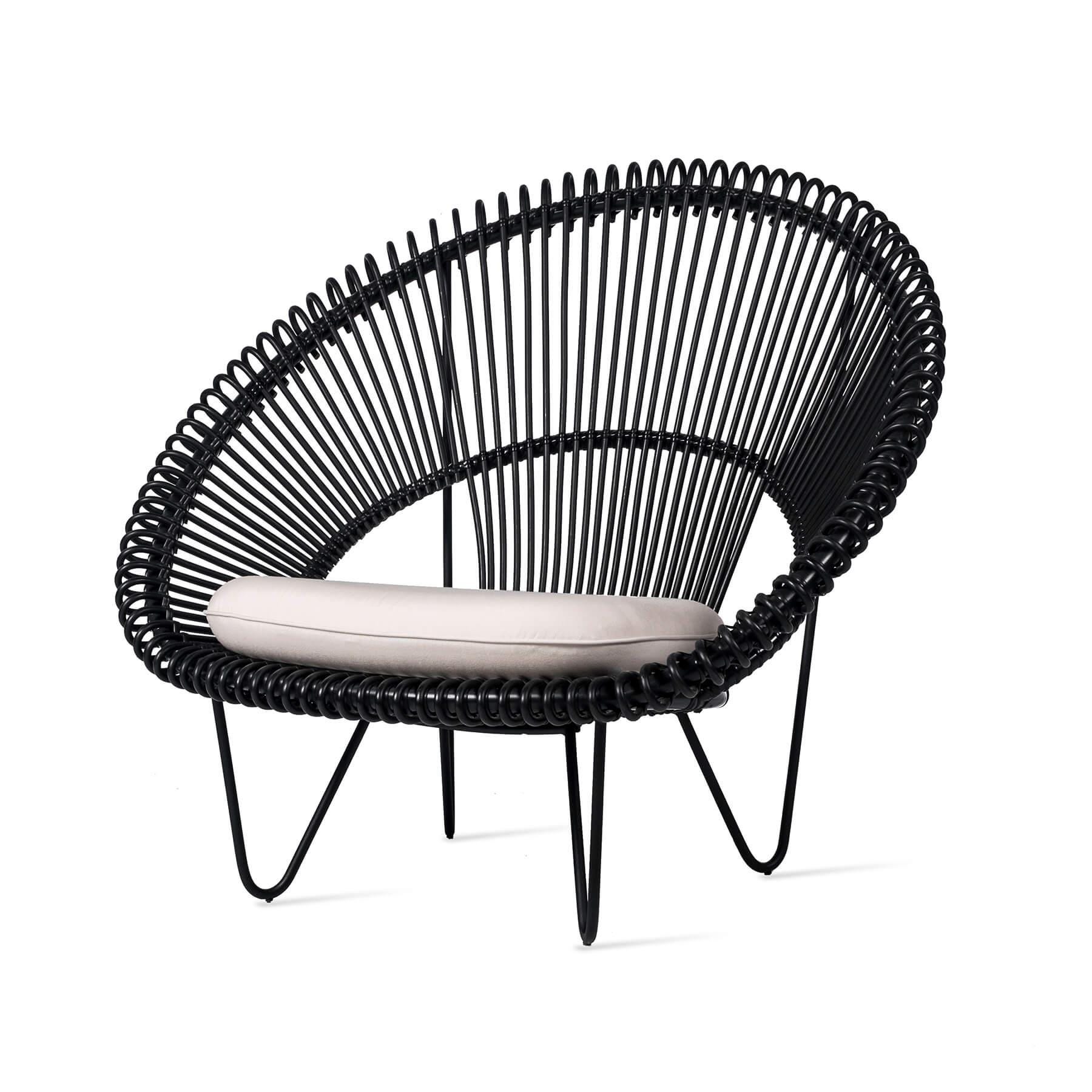 Vincent Sheppard Roy Cocoon Chair Black Canvas Cushion Black Designer Furniture From Holloways Of Ludlow