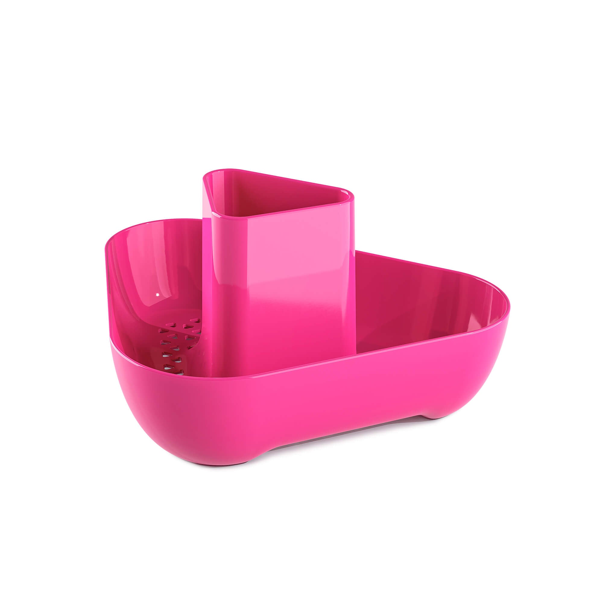 Premium Melamine Sink Corner Tidy, Hot Pink
