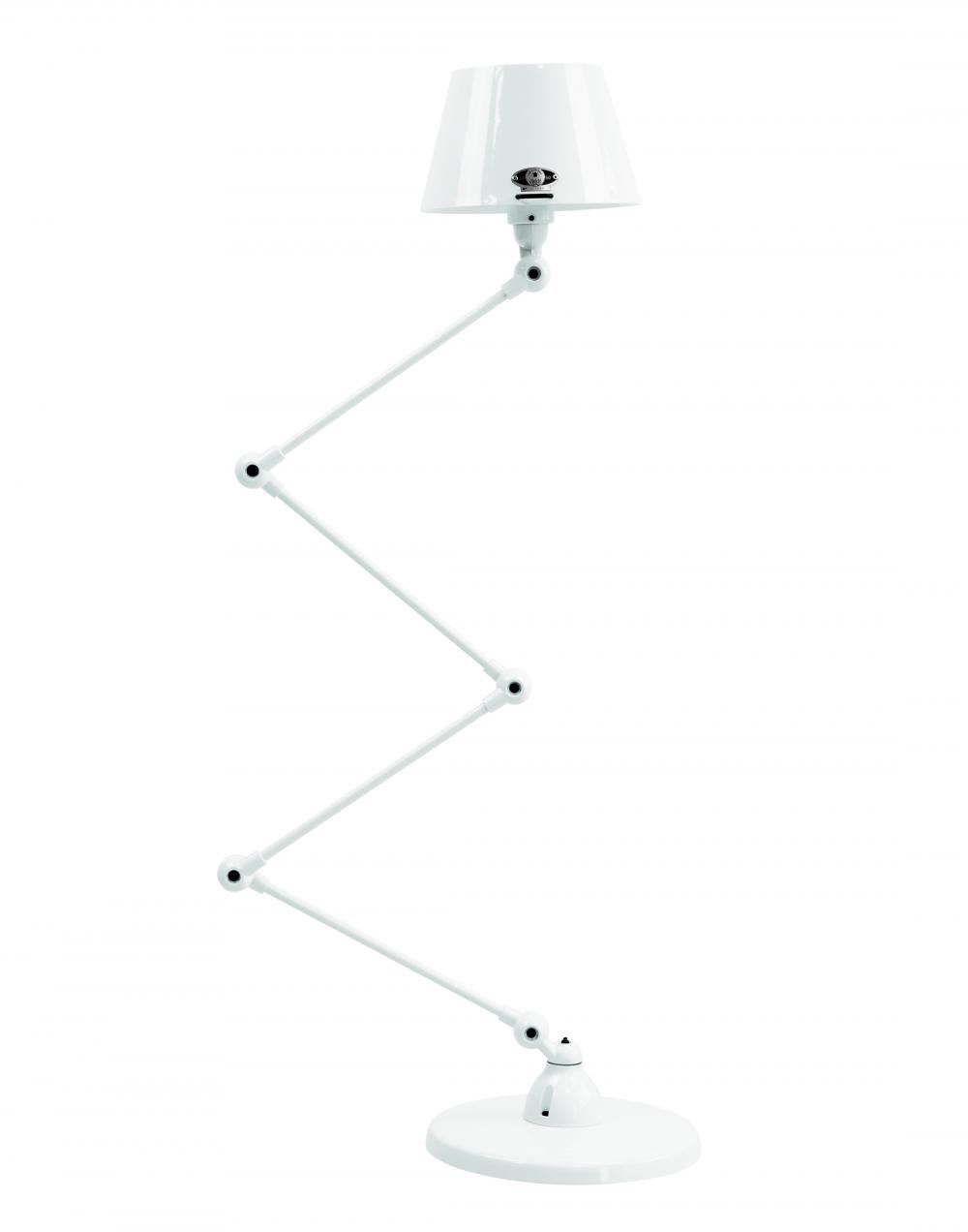 Jielde Aicler Zigzag 4 Arm Desk Or Floor Light Straight Shade White Gloss