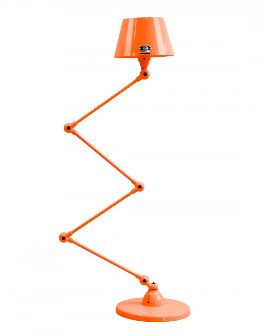 Jielde Aicler Zigzag 4 Arm Desk Or Floor Light Straight Shade Orange Matt