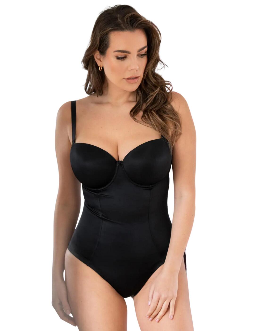 Experience extraordinary femininity with Pour Moi's Definitions multiway shaping strapless body. Expertly designed to create a desired frame, the body features contouring shaping panels and moulded cups for a flattering silhouette you'll love. Crafted in comfortable non-padded fabric, this piece will deliver optimal support and superior comfort all day long. The supportive underwired cups and plunging neckline combine to give you the confidence to take your wardrobe to the next level and create sensational style. The tummy control panel helps you to look and feel your best, while the adjustable and removable shoulder straps provide ultra convenience and versatility.  Shaping body Smoothing style Plunging neckline Moulded cups for shaping Underwired for support Non-padded for comfort Tummy control panel on the front Adjustable and removable shoulder straps Hook and eye closure 2 by 3 poppers fastening on the gusset Moderate rear coverage Country of origin: China Composition: 79% Polyamide &pipe; 21% Elastane Listed in UK sizes  62080-107365-1422539 96013 Body
