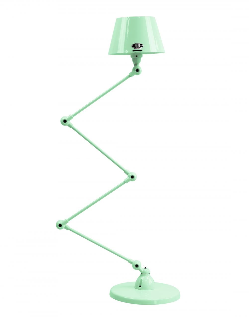 Jielde Aicler Zigzag 4 Arm Desk Or Floor Light Straight Shade Water Green Gloss