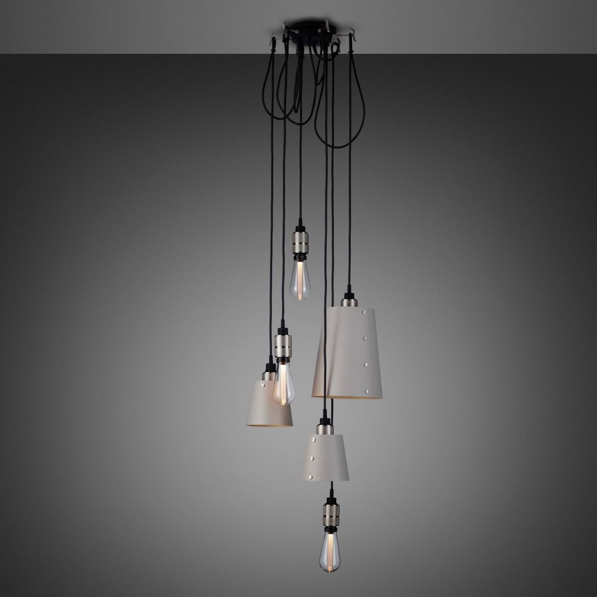 Buster Punch Hooked 60 Pendant Steel Stone Finish Shades 3 26m Silver Designer Pendant Lighting