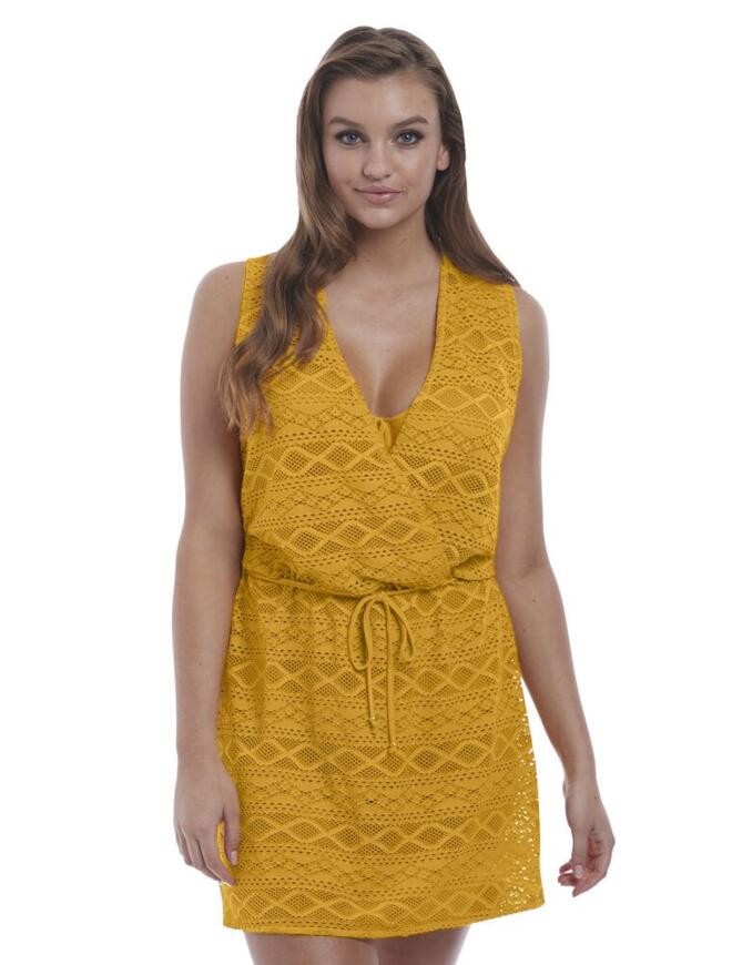 Do you ever feel that your poolside outfit needs something else to make it really pop? This cross-over dress from the Sundance collection by Freya is ideal! Stylish yet also practical, this is perfect as a cover-up over your bikini. Perfect your beach outfit by pairing this dress with matching coordinates from the Sundance range.  Fashionable crochet overlay Semi-sheer fabric Low plunging neckline Adjustable tie at the waist for shape and comfort. Composition: 81% Nylon/Polyamide &pipe; 19% Elastane Listed in UK sizes  43656-80263-1094393 3978 Beach Dress