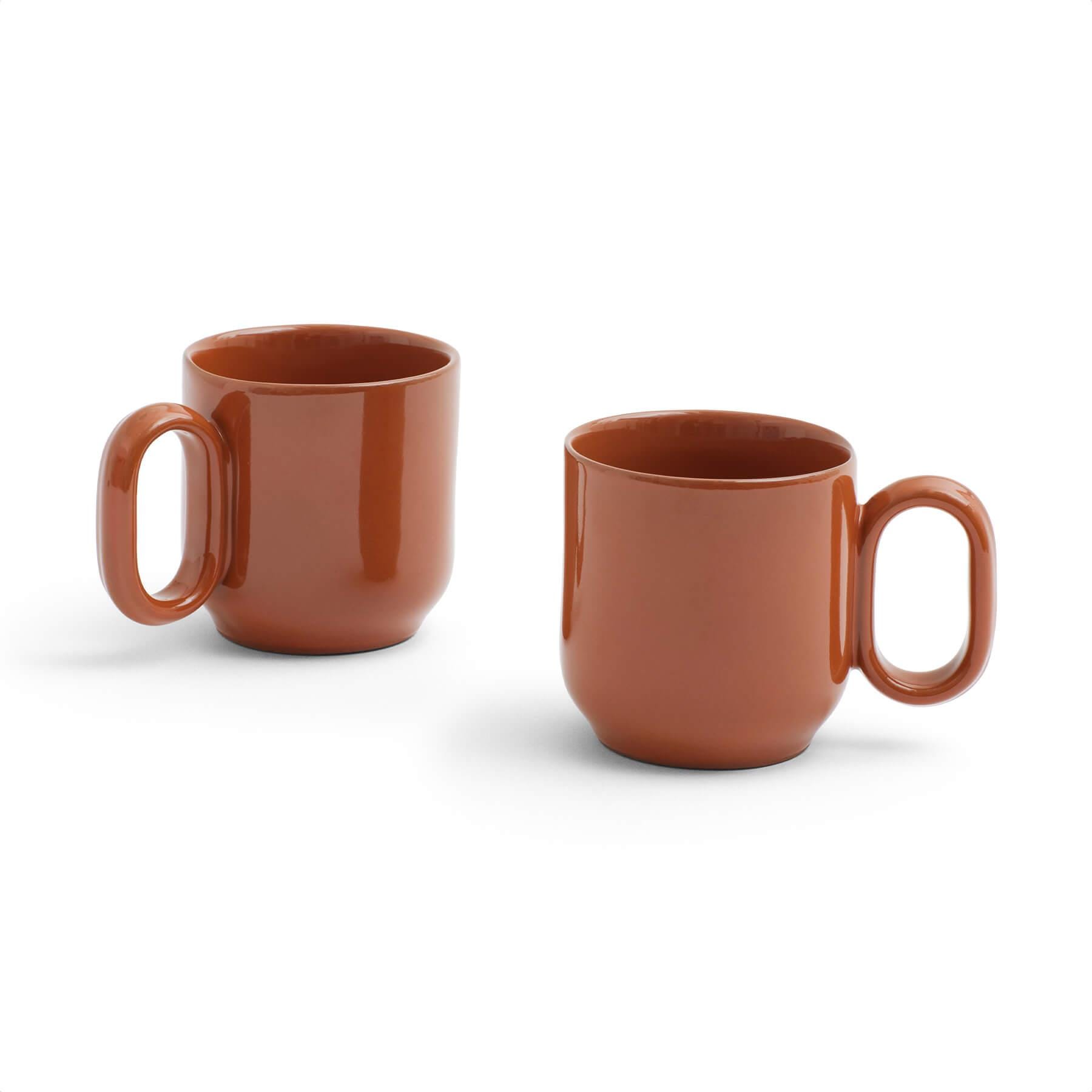 Hay Barro Cup Set Of 2 Natural Terracotta Brown