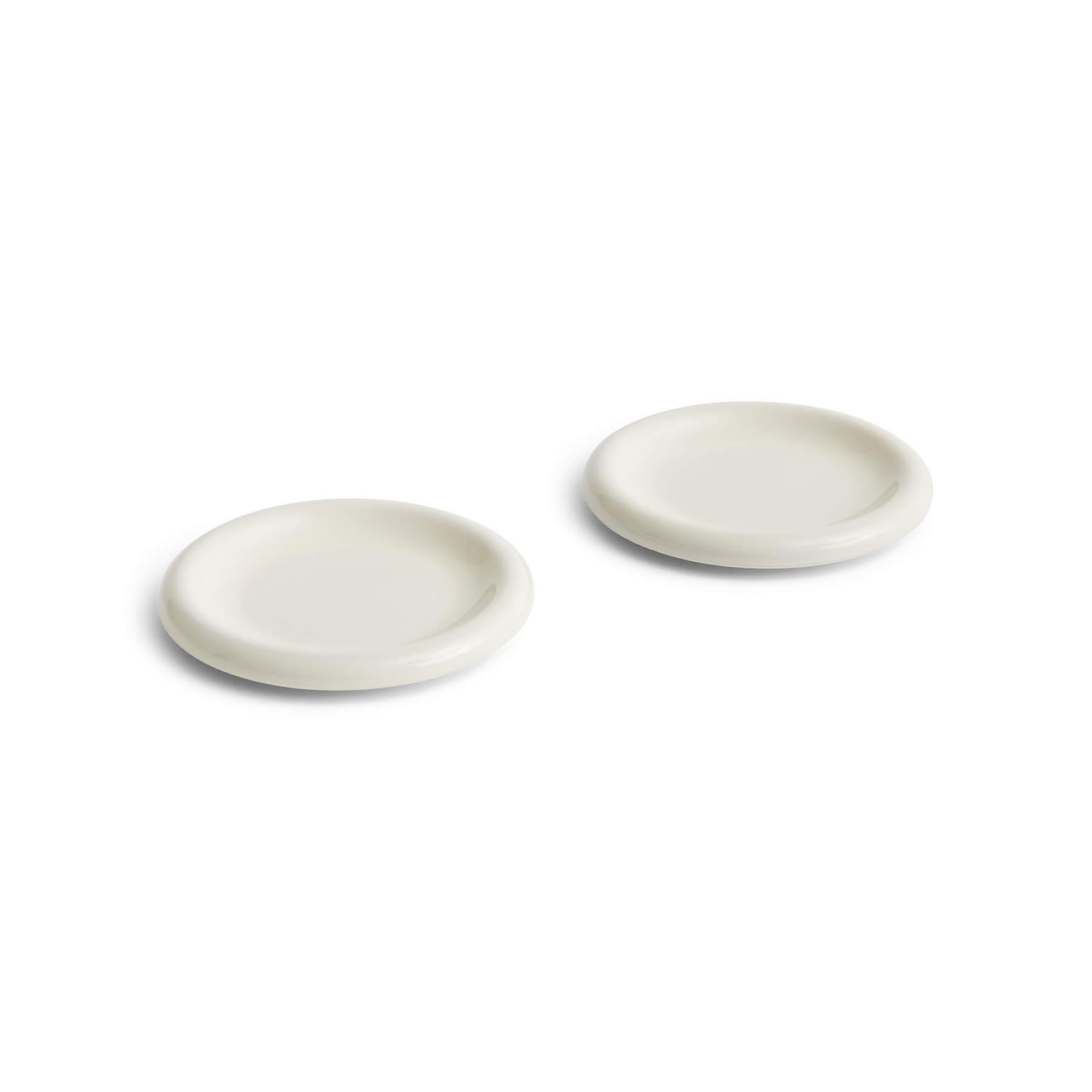 Hay Barro Plate Set Of 2 Small Off White Terracotta