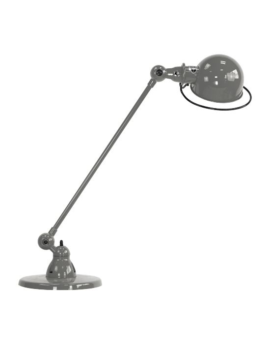 Jielde Loft Single Arm Desk Light Brushed Stainless Steel