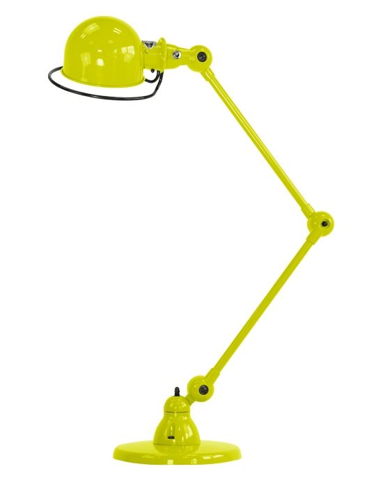 Jielde Loft Two Arm Desk Light Yellow Sulphur Gloss